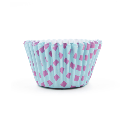 Blue Checkered Cupcake Case (No. 9041)