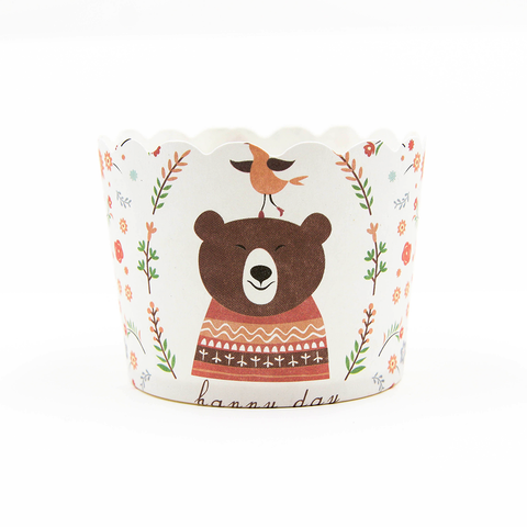 Brown Bear Cupcake Case - 50 pcs