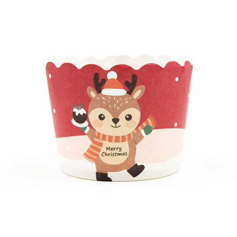 Christmas Reindeer Cupcake Case - 50 pcs