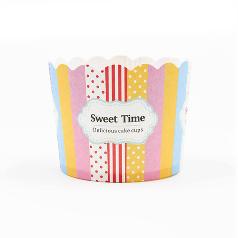 Colourful Sweet Time Cupcake Case - 50 pcs