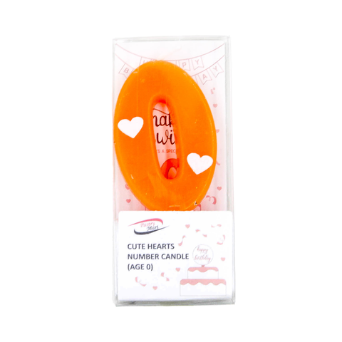 Cute Hearts Number Candle No. 0 - 9