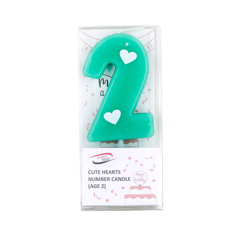 Cute Hearts Number Candle No. 0 - 9