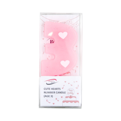 Cute Hearts Number Candle No. 0 - 9