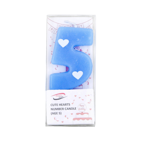 Cute Hearts Number Candle No. 0 - 9