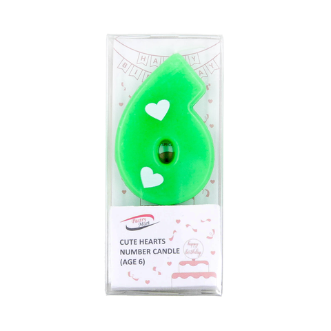 Cute Hearts Number Candle No. 0 - 9