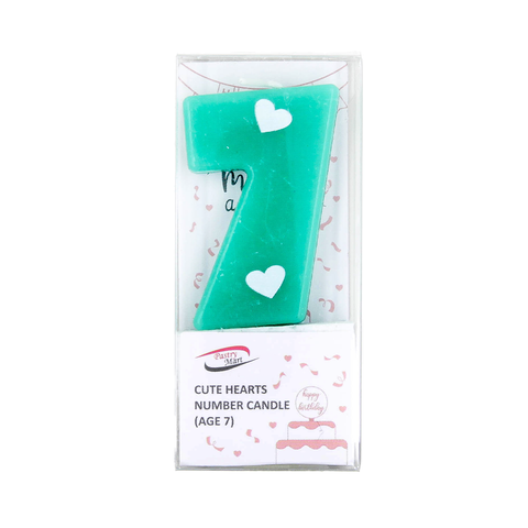 Cute Hearts Number Candle No. 0 - 9