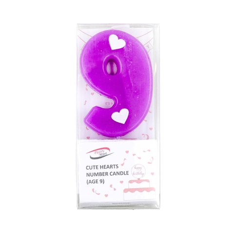 Cute Hearts Number Candle No. 0 - 9