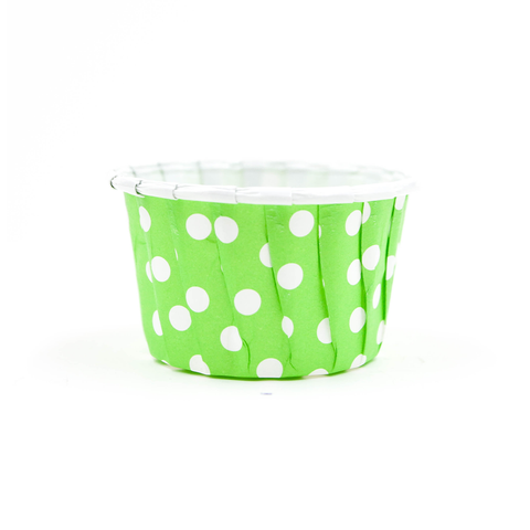 Green Polka Dot Cupcake Case - 100 pcs (S)