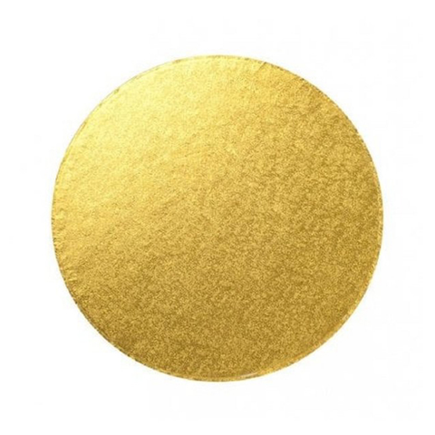 MDF Round Cake Board Gold 3mm thick 5s