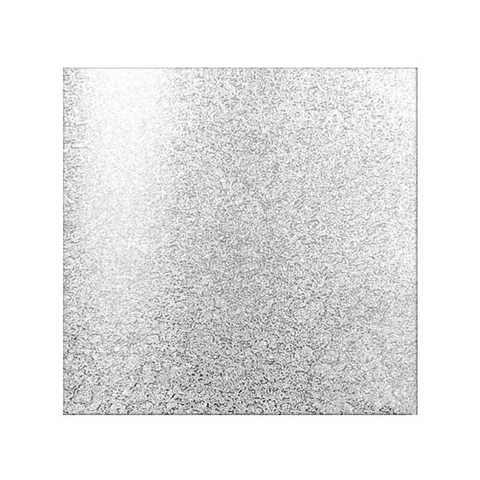 MDF Square Cake Board Silver 3mm thick 5s