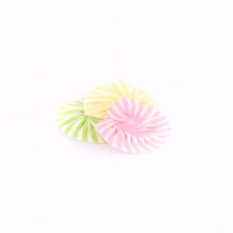 Sanae Mix Art Deco Stripes Fan White w/Pink,Green,Yellow