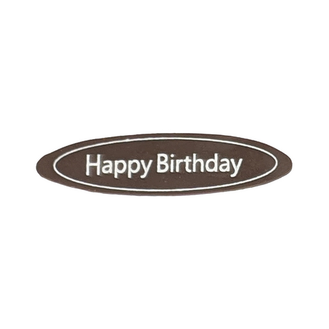 Sanae Oblong Happy Birthday Logo Dark White