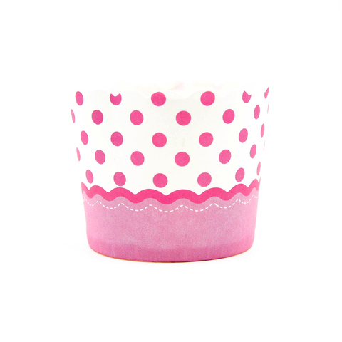 Pink Polks Dots Cupcake Case - 50 pcs