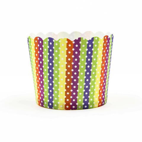 Rainbow Stripes Cupcake Case - 50 pcs