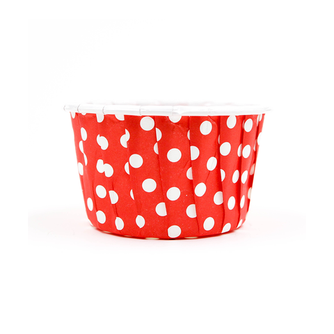 Red Polka Dot Cupcake Case - 100 pcs (S/M/L)