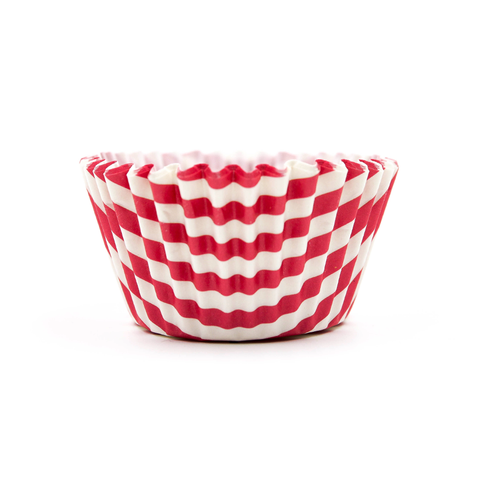 Red and White Stripes Cupcake Case