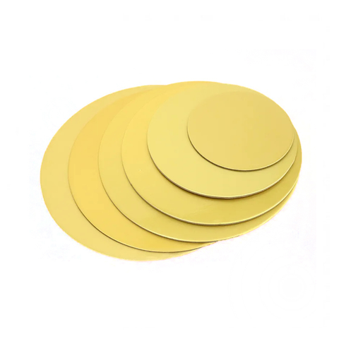 Round Cake Board Gold 3mm thick 5s