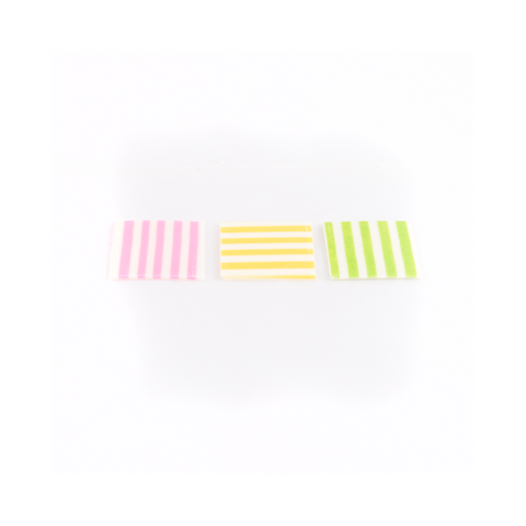 Sanae Stripe Marble Green/Pink/Yellow & White