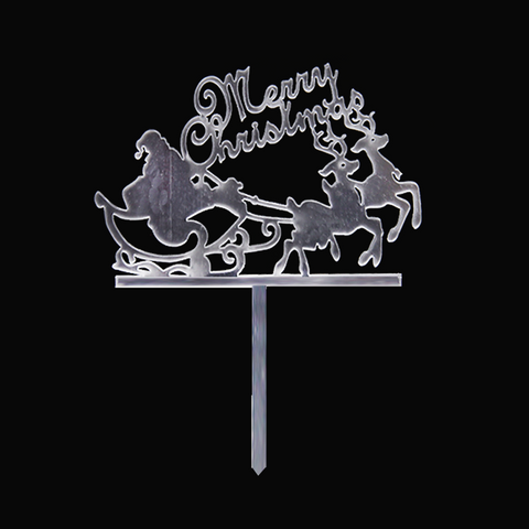 Santa & Reindeer Christmas Cake Topper